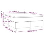 vidaXL Sommier à lattes de lit avec matelas Blanc 140x190cm Similicuir