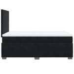 vidaXL Sommier à lattes de lit avec matelas Noir 120x200 cm Velours