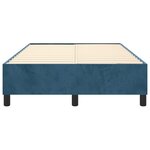 vidaXL Cadre de lit sans matelas bleu foncé 120x200 cm velours