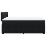 vidaXL Sommier à lattes de lit et matelas Noir 160x200 cm Velours