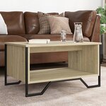 vidaXL Table basse chêne sonoma 75x51x40 cm bois d'ingénierie