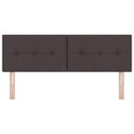 Tête de lit vidaXL avec boutons capitonnés Marron foncé 160 cm en tissu