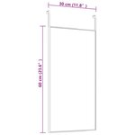 vidaXL Miroir de porte Noir 30x60 cm Verre et aluminium