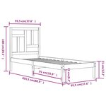 vidaXL Cadre de lit sans matelas 90x200 cm bois de pin massif