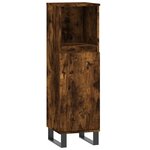 vidaXL Ensemble de meubles de salle de bain 3 Pièces Chêne fumé