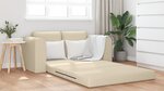 vidaXL Canapé Lit de Sol 2-en-1 Crème 148x71x83 cm Tissu
