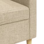 vidaXL Canapé à 3 places Crème 210 cm Tissu