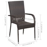 vidaXL Ensemble à manger de jardin 5 Pièces Marron