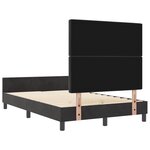 Cadre de lit en velours noir 120x190 cm