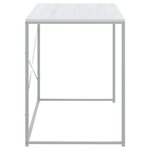 vidaXL Bureau d'ordinateur Blanc 110x60x70 cm Bois d'ingénierie