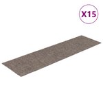 vidaXL Tapis d'escalier autocollants Rectangulaire 15Pièces 76x20cm Crème