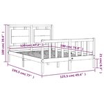 vidaXL Cadre de lit sans matelas blanc bois de pin massif