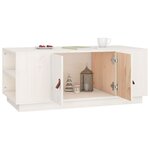 vidaXL Table basse Blanc 100x50x41 cm Bois massif de pin