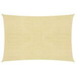 vidaXL Voile d'ombrage 160 g/m² Beige 5x6 m PEHD