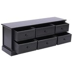 vidaXL Meuble TV Noir 108x30x40 cm Bois de Paulownia solide