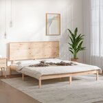 vidaXL Cadre de lit bois massif 180x200 cm super king