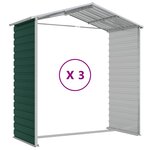 vidaXL Abri de jardin vert 191x300x198 cm acier galvanisé