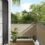 vidaXL Écran de balcon beige 75x1000 cm 100  polyester oxford