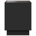 vidaXL Table de chevet avec LED infini noir 50x50x50 cm