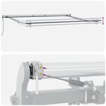 vidaXL Store Rétractable Automatique Rouge 500x350 cm