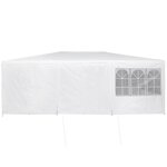 vidaXL Tente de fête avec 10 parois blanches 6x4 m PE