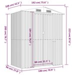 vidaXL Abri de jardin Anthracite 192x108x223 cm Acier galvanisé