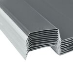 vidaXL Tôle en acier galvanisé 12 pièces Gris