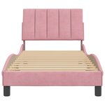 vidaXL Cadre de lit avec tête de lit Rose 80x200 cm Velours