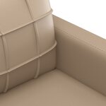 vidaXL Ensemble de canapés 2 Pièces avec coussins Cappuccino Similicuir