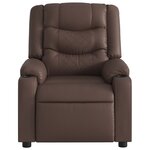 vidaXL Fauteuil inclinable électrique Marron Similicuir