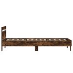vidaXL Cadre de lit tête de lit chêne fumé 90x190 cm bois ingénierie