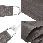 vidaXL Voile d'ombrage 160 g/m² Anthracite 4 5x4 5 m PEHD
