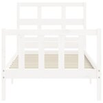vidaXL Cadre de lit sans matelas blanc bois de pin massif
