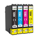 COMETE, entreprise française - T1285-4 Cartouches d'encre Compatibles avec EPSON T1285 Renard (T1281 T1282 T1283 T1284) - pour EPSON Stylus T22 Office BX305F BX305FW SX125 SX130 SX230