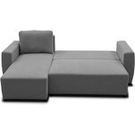Canapé d'angle convertible réversible 3-4 places - PHARELL - anthracite - Coffre de rangement - 224 x 155 x 85 cm