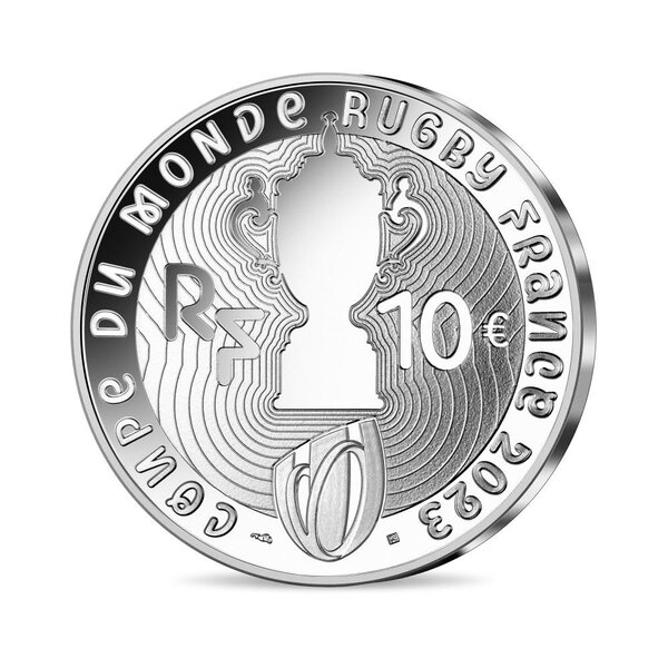 Coupe du monde de rugby france 2023 - monnaie de 10€ argent