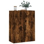 vidaXL Armoire murale chêne fumé 69 5x34x90 cm