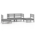 Salon de jardin meuble d'extérieur ensemble de mobilier 4 pièces gris bois de pin massif 02_0016254