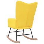 vidaXL Chaise à bascule Jaune moutarde Tissu