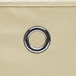vidaXL Boîtes de rangement 10 Pièces Crème 32x32x32 cm Tissu
