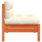 vidaXL Canapé de jardin sans accoudoirs coussins 2 Pièces bois massif pin