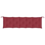 vidaXL Coussins de banc de jardin lot de 2 rouge bordeaux tissu Oxford