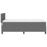 vidaXL Lit à Sommier avec Matelas & Lumière LED Gris 80x200 cm Tissu en velours côtelé