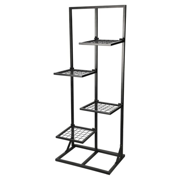 ProGarden Support à fleurs avec 4 étagères 40x27x102 cm noir