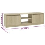 vidaXL Meuble TV Chêne sonoma 120x30x35 5 cm Bois d’ingénierie