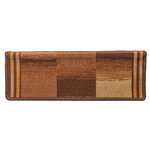 vidaXL Tapis d'escalier autocollants 15 Pièces 65x21x4 cm Marron