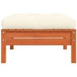vidaXL Repose-pied de jardin avec coussin bois massif de pin