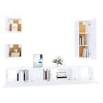 vidaXL Ensemble de meubles TV 5 Pièces Blanc Bois d'ingénierie