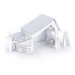 2 crèches pré-découpées en carton à fabriquer 29 x 19 x 14 cm
