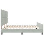 Cadre de lit vidaXL Gris clair 200x200 cm Velours